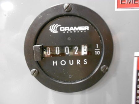 Safety Speed Hour Meter for 3760/4375 Wide Belt Sanders showing 26 hours.