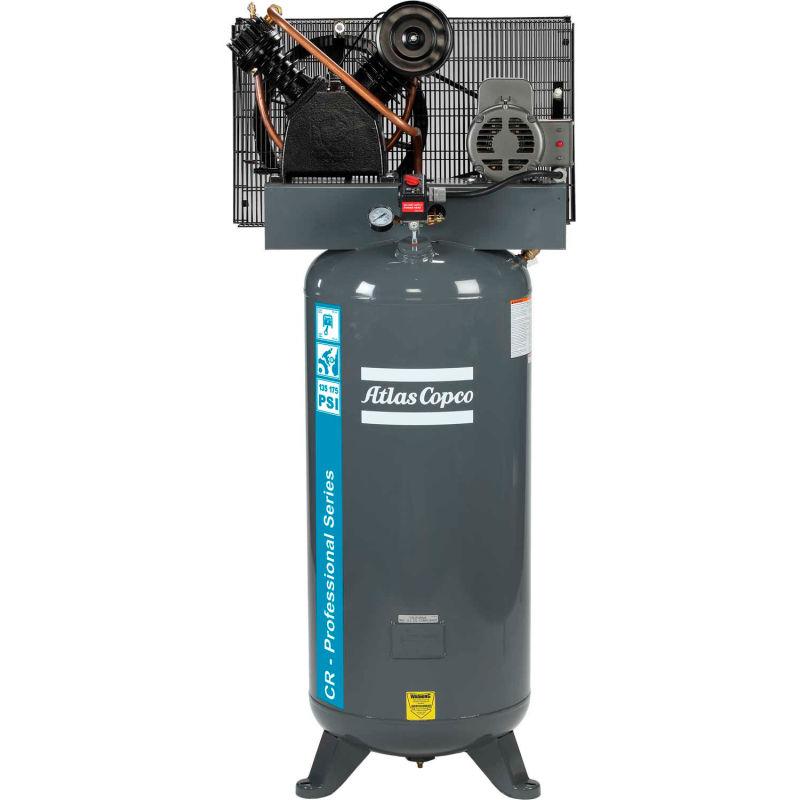 Atlas Copco CR7.5-CRS1-80V-IS-N4 air compressor standing upright.