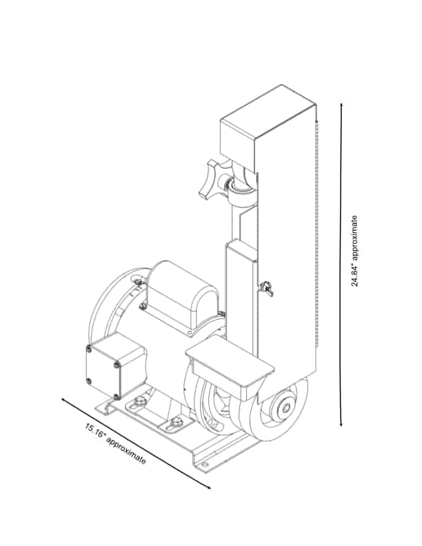 Kalamazoo Industries 2FSMS 2 Inch Sander with Safety Guard Diagram