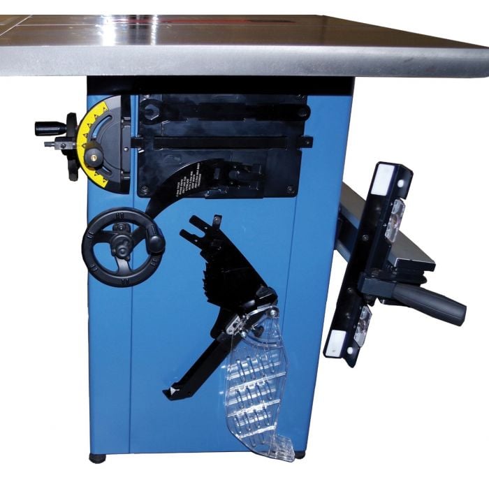 Oliver 10-inch Professional Table Saw 1.75HP with 52-inch Rail on blue stand.