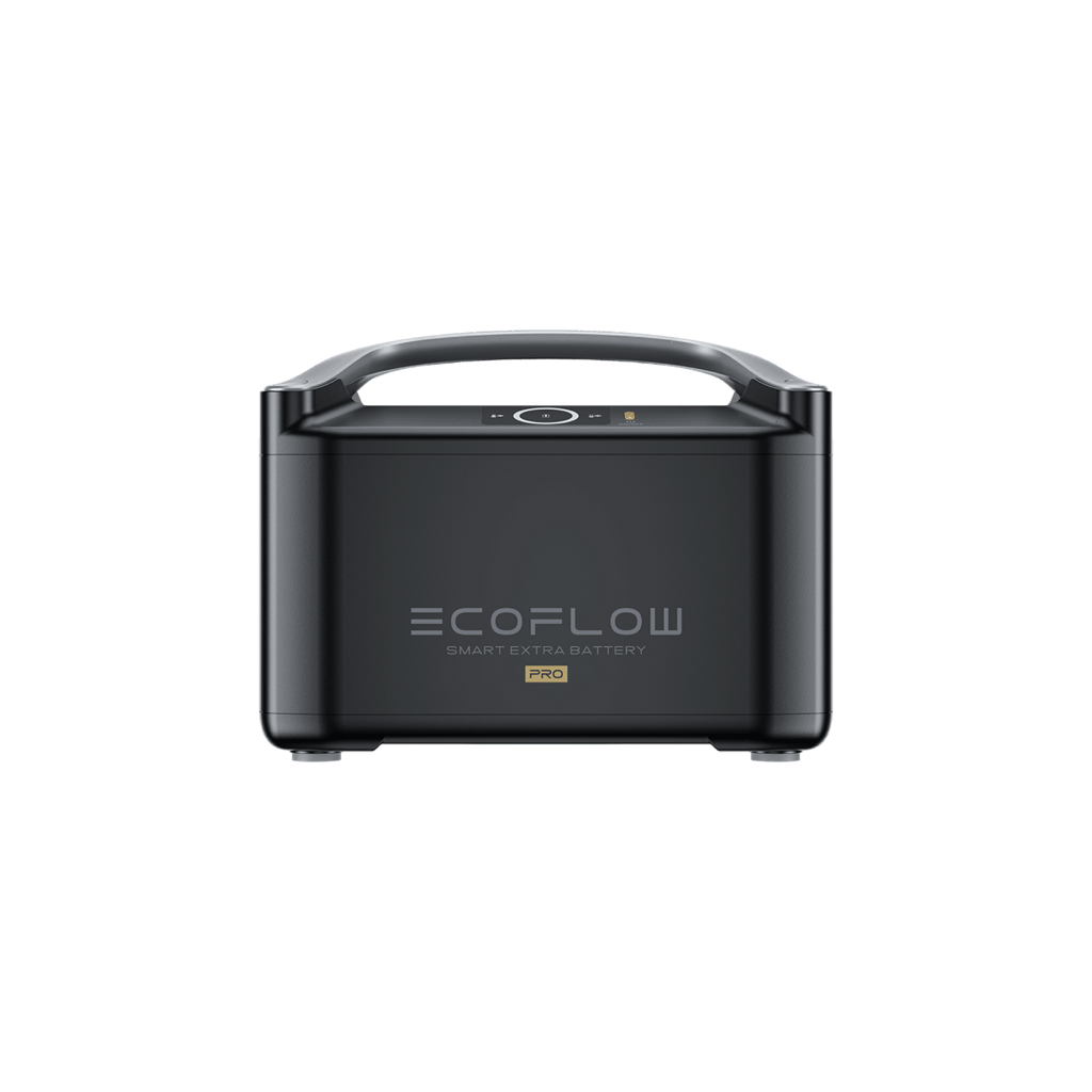 EcoFlow RIVER Pro Extra Battery on green background.